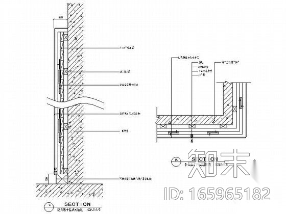 成套防火板、倍耐板装饰墙面造型节点详图CAD图块下载施工图下载【ID:165965182】