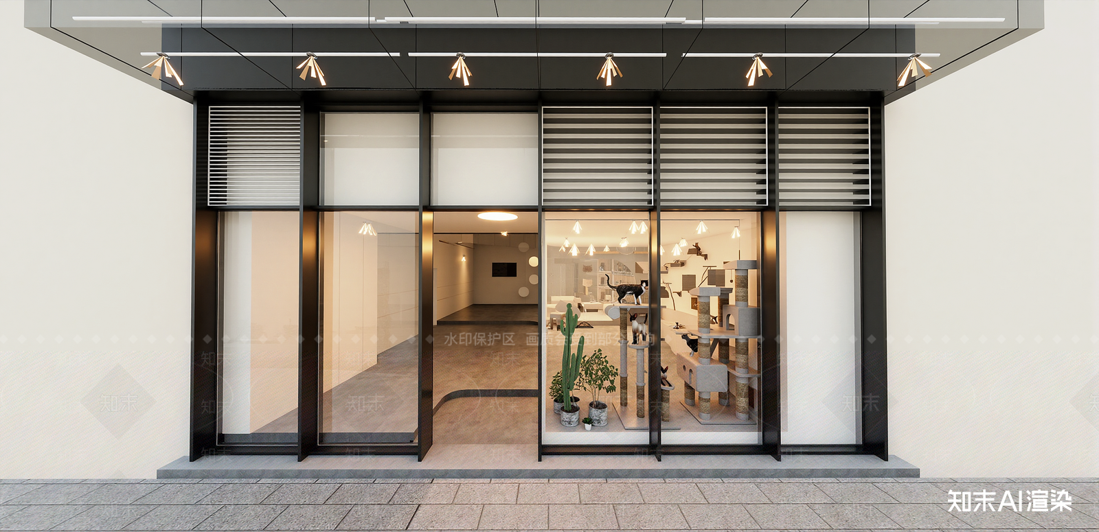 现代宠物店SU模型下载【ID:1216023905】
