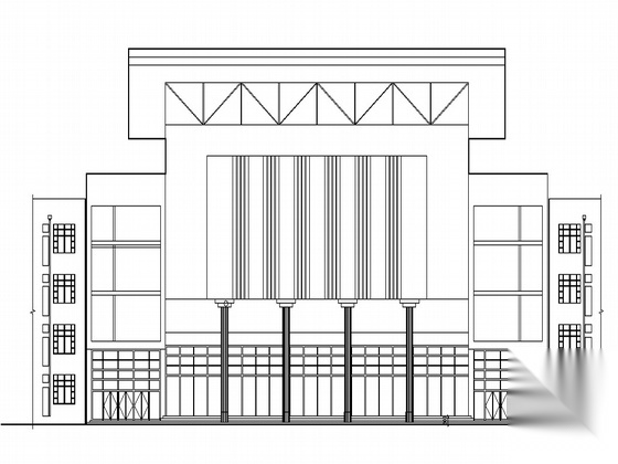 [唐山]海港某高中食堂宿舍多功能厅建筑施工套图cad施工图下载【ID:165623119】