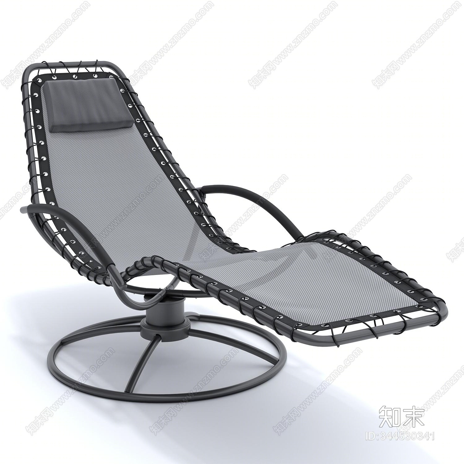 现代户外休闲躺椅3D模型下载【ID:344530341】