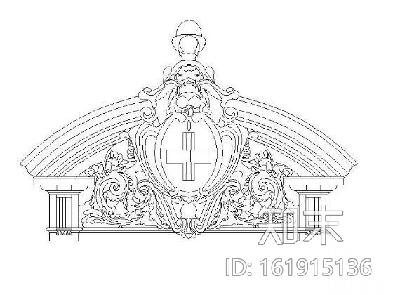 西式构件图块cad施工图下载【ID:161915136】