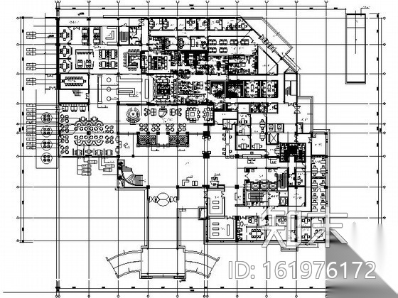 [无锡]精装时尚大酒店大堂室内施工图施工图下载【ID:161976172】