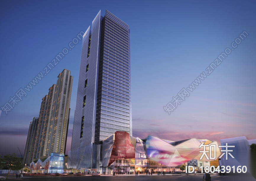 [深圳]绿色生态商业中心城市更新项目cad施工图下载【ID:180439160】
