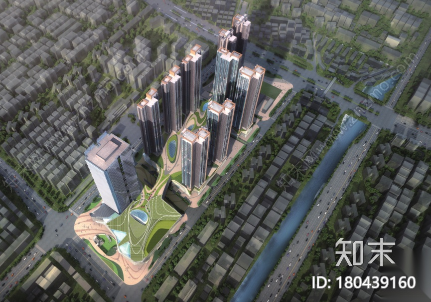 [深圳]绿色生态商业中心城市更新项目cad施工图下载【ID:180439160】
