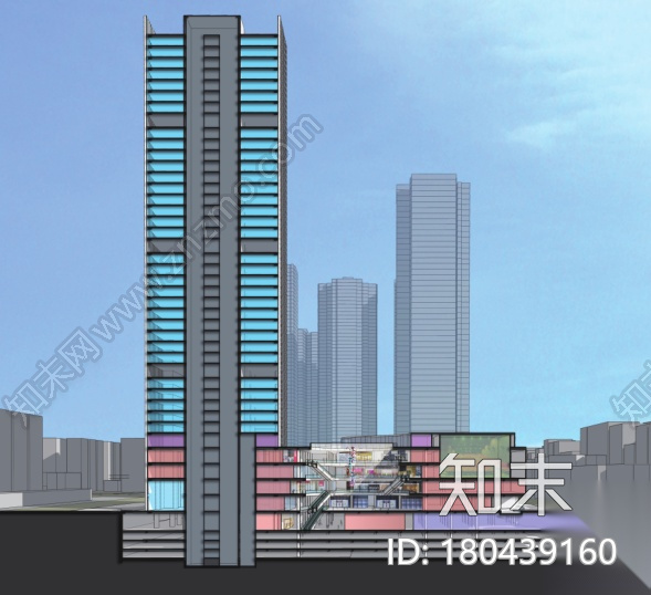 [深圳]绿色生态商业中心城市更新项目cad施工图下载【ID:180439160】