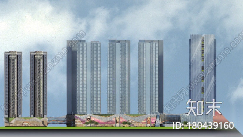 [深圳]绿色生态商业中心城市更新项目cad施工图下载【ID:180439160】