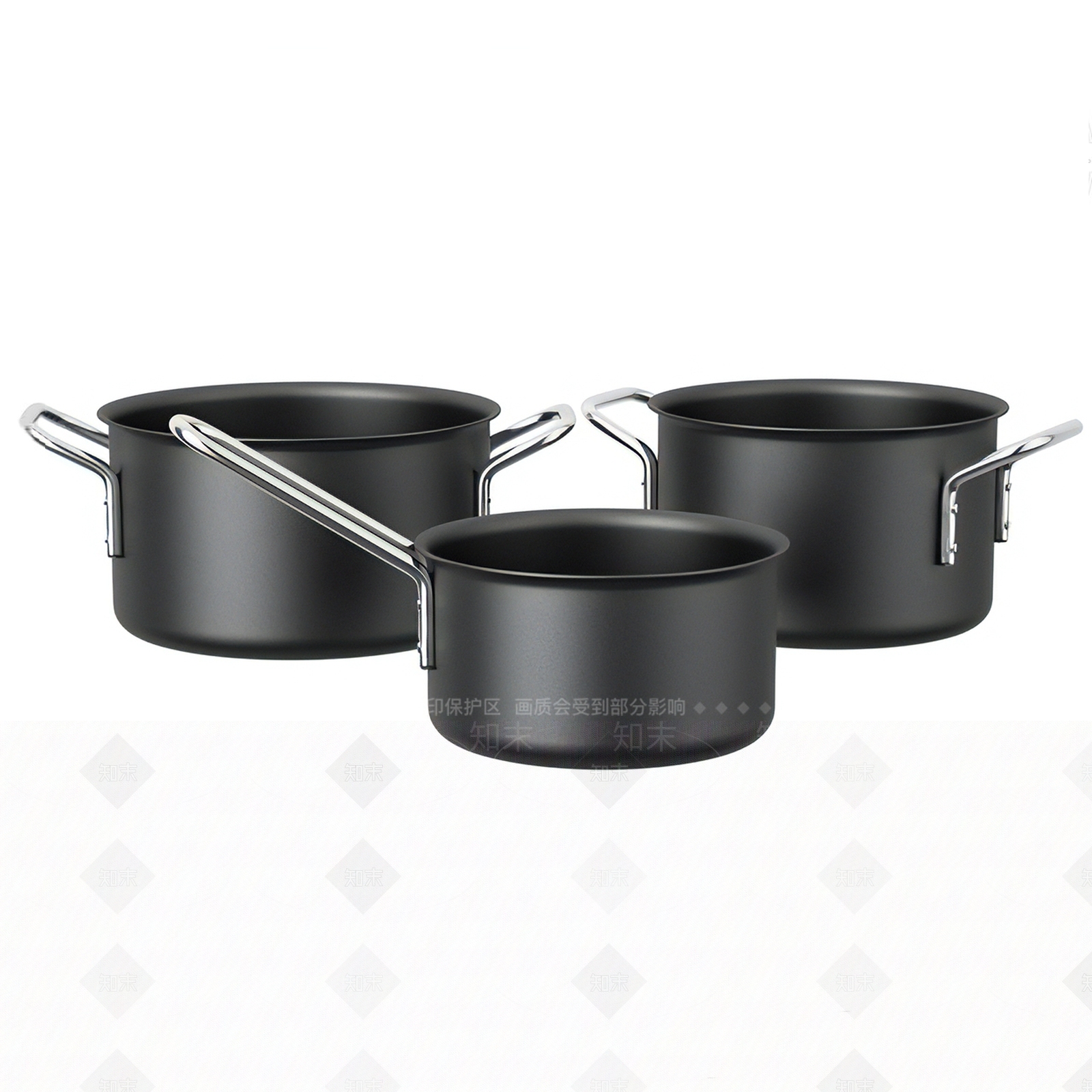 不锈钢锅具3D模型下载【ID:199620493】