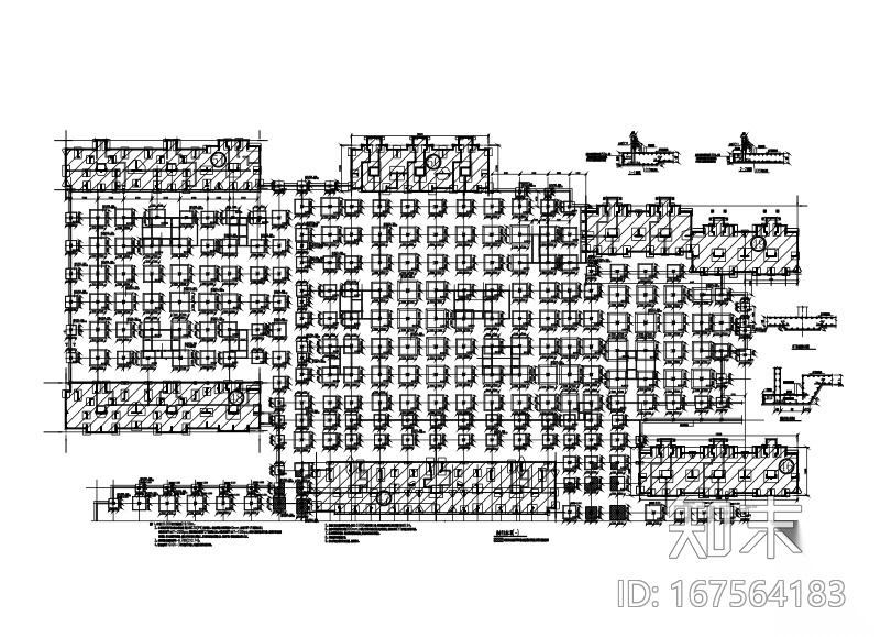 板加腋地下室结构施工图（CAD、12张）cad施工图下载【ID:167564183】