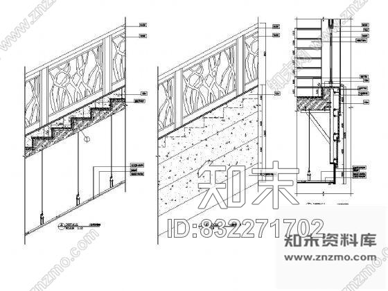图块/节点大堂铁艺楼梯详图cad施工图下载【ID:832271702】