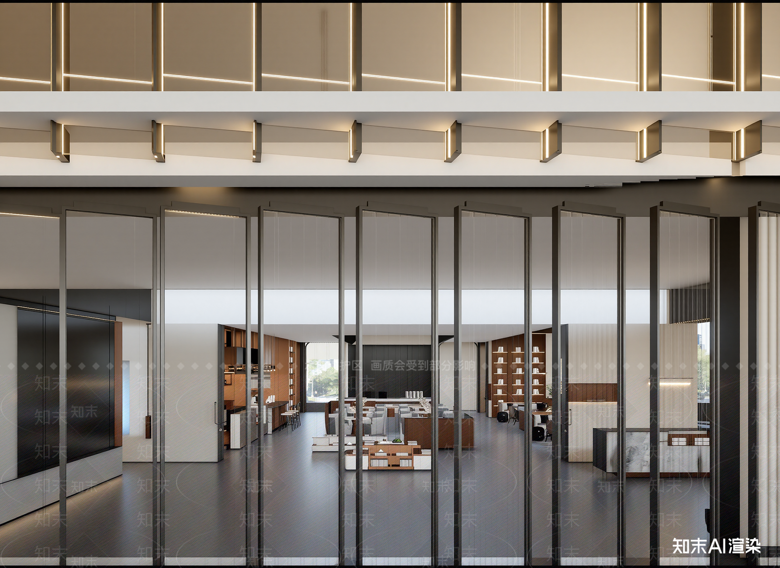 现代办公大厅3D模型下载【ID:1214414904】