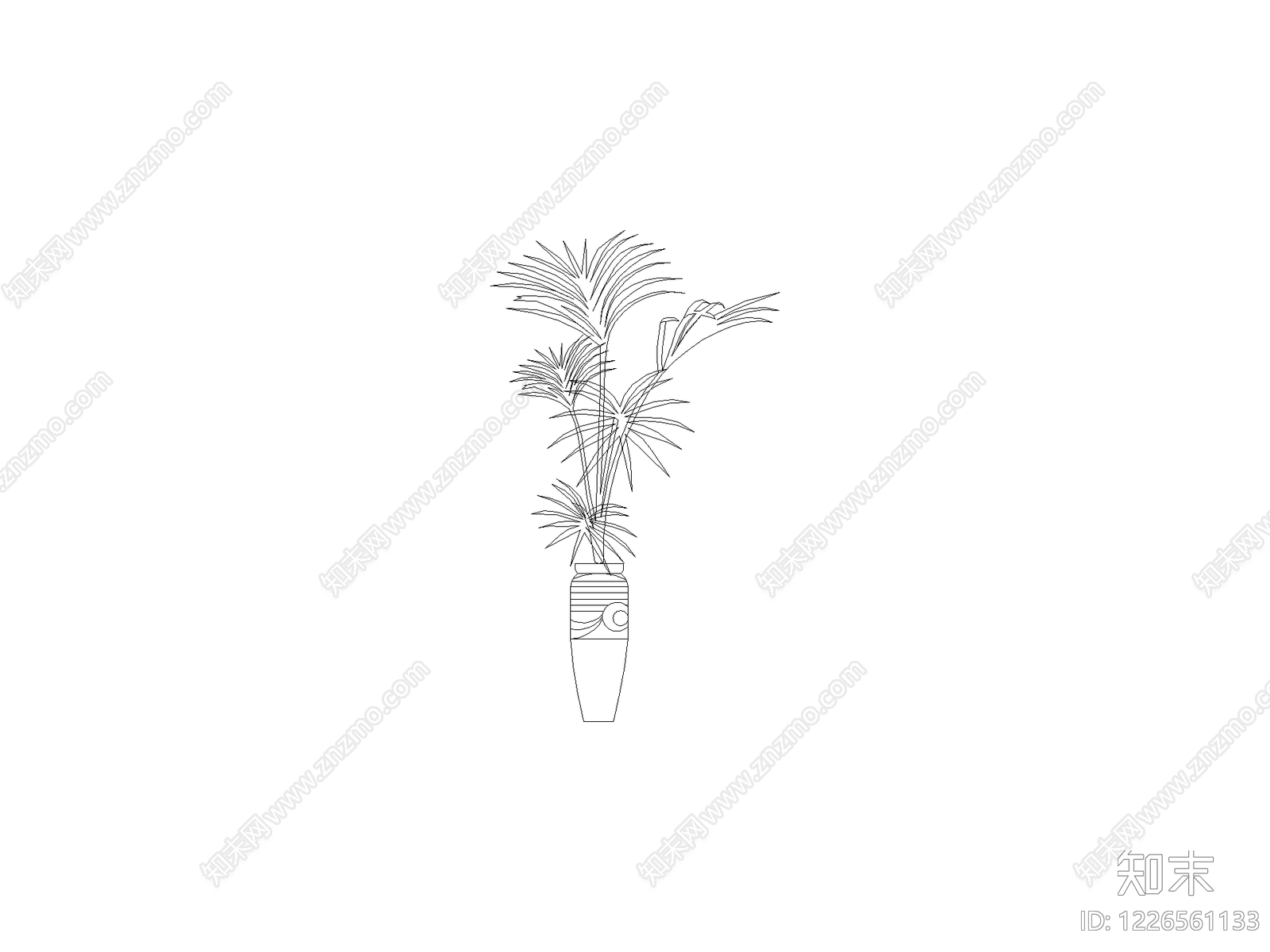 现代绿植CAD图纸