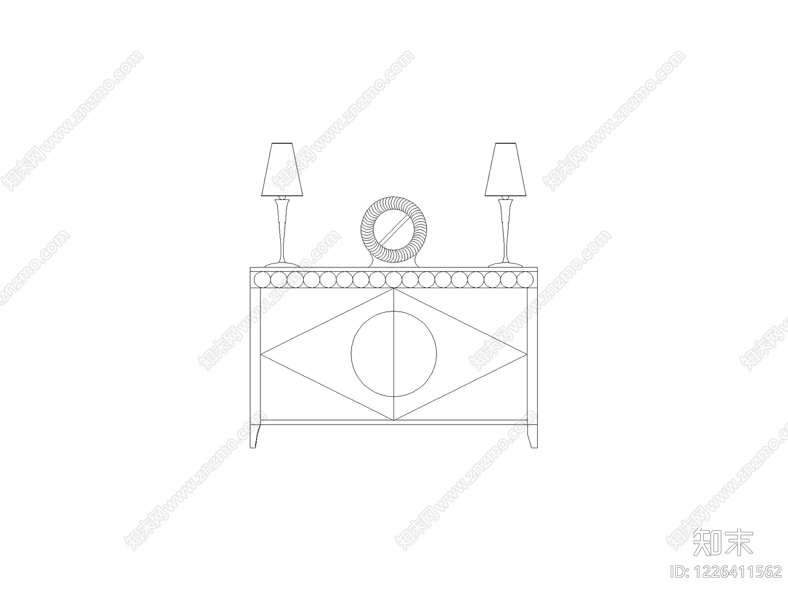 柜子平立面cad施工图下载【ID:1226411562】