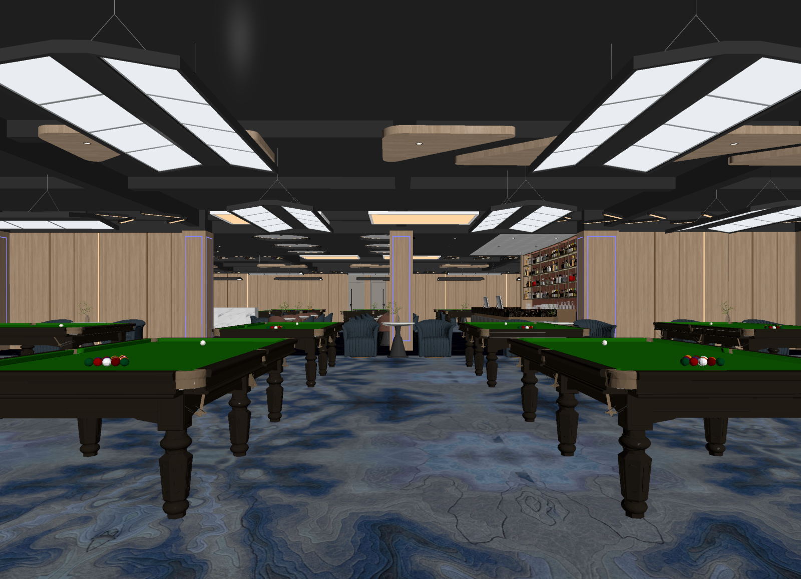 现代台球室3D模型下载【ID:1214330606】