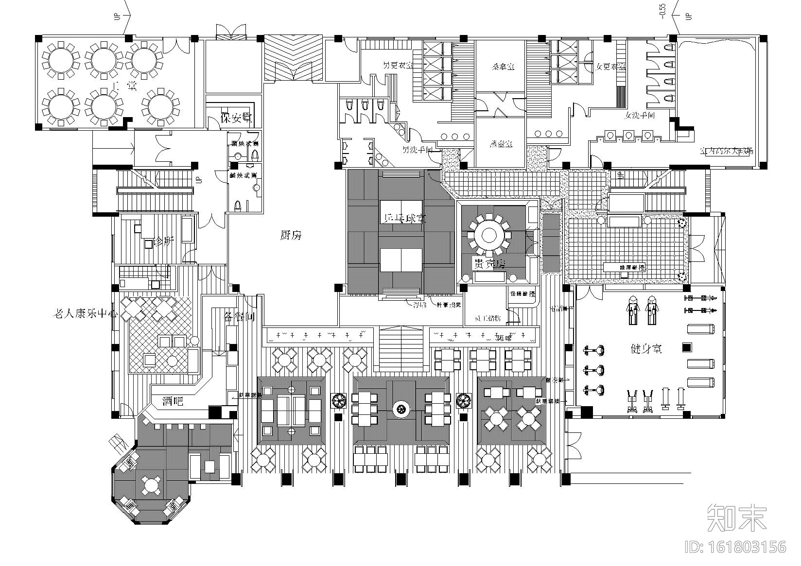 [海南]新世界花园小区会所施工图+实景拍摄施工图下载【ID:161803156】