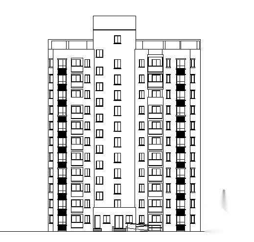 浦江镇120号配套商品房建设J地块15、16号楼建筑方案图cad施工图下载【ID:149846136】