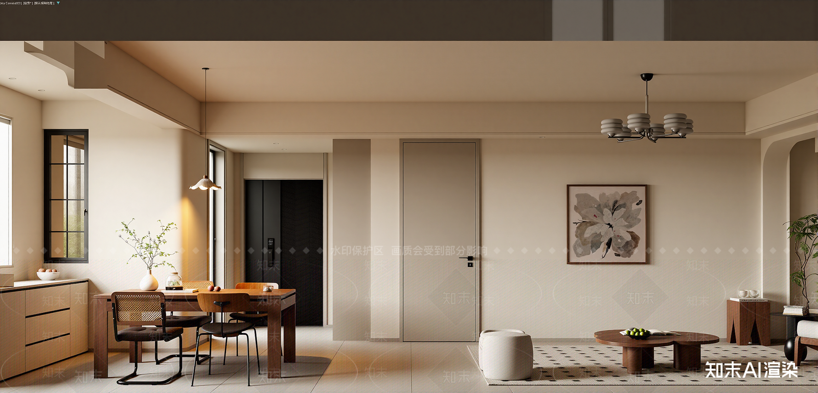 原木客餐厅3D模型下载【ID:1222033748】
