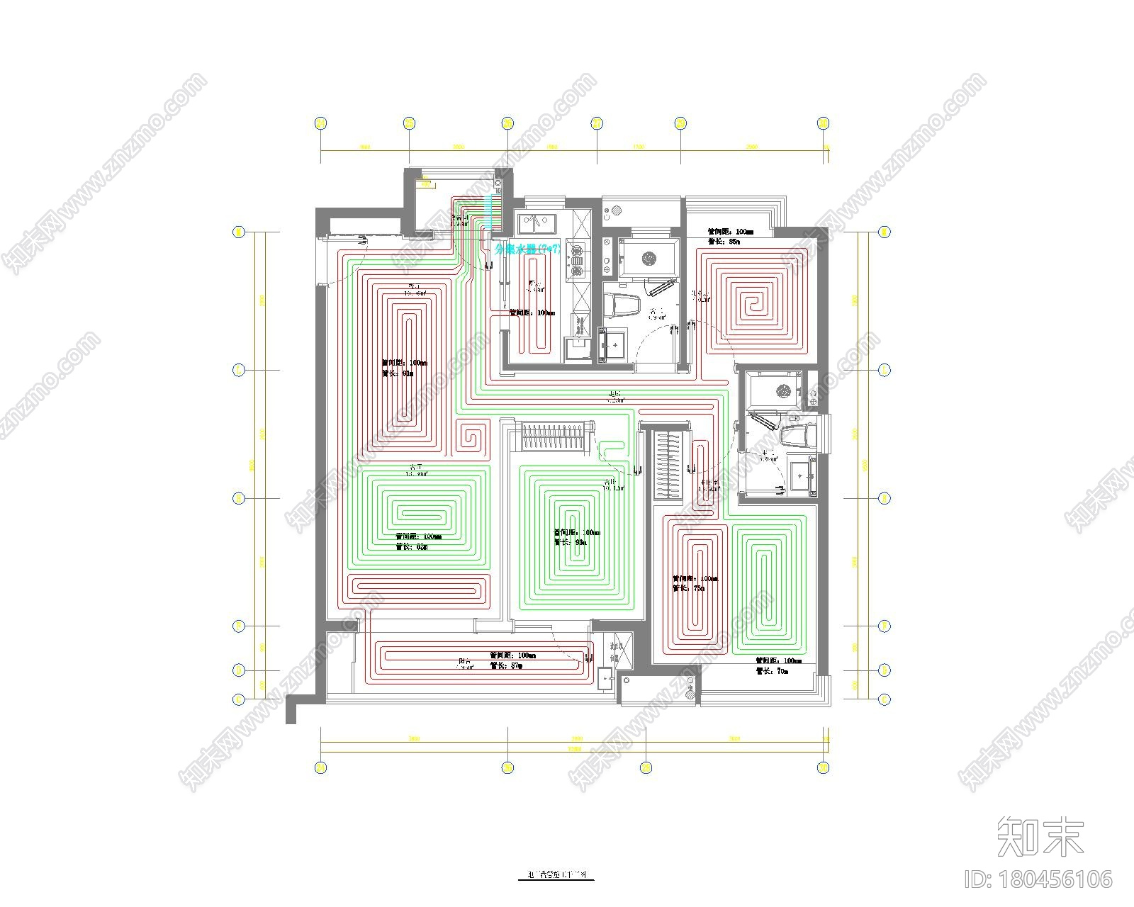 南昌黄宅恒温恒湿辐射板系统图纸cad施工图下载【ID:180456106】