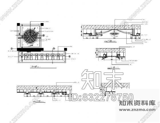 图块/节点装饰造型顶详图cad施工图下载【ID:832278750】