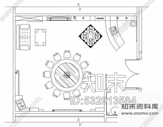 施工图某餐厅包间装修施工图2cad施工图下载【ID:532013584】