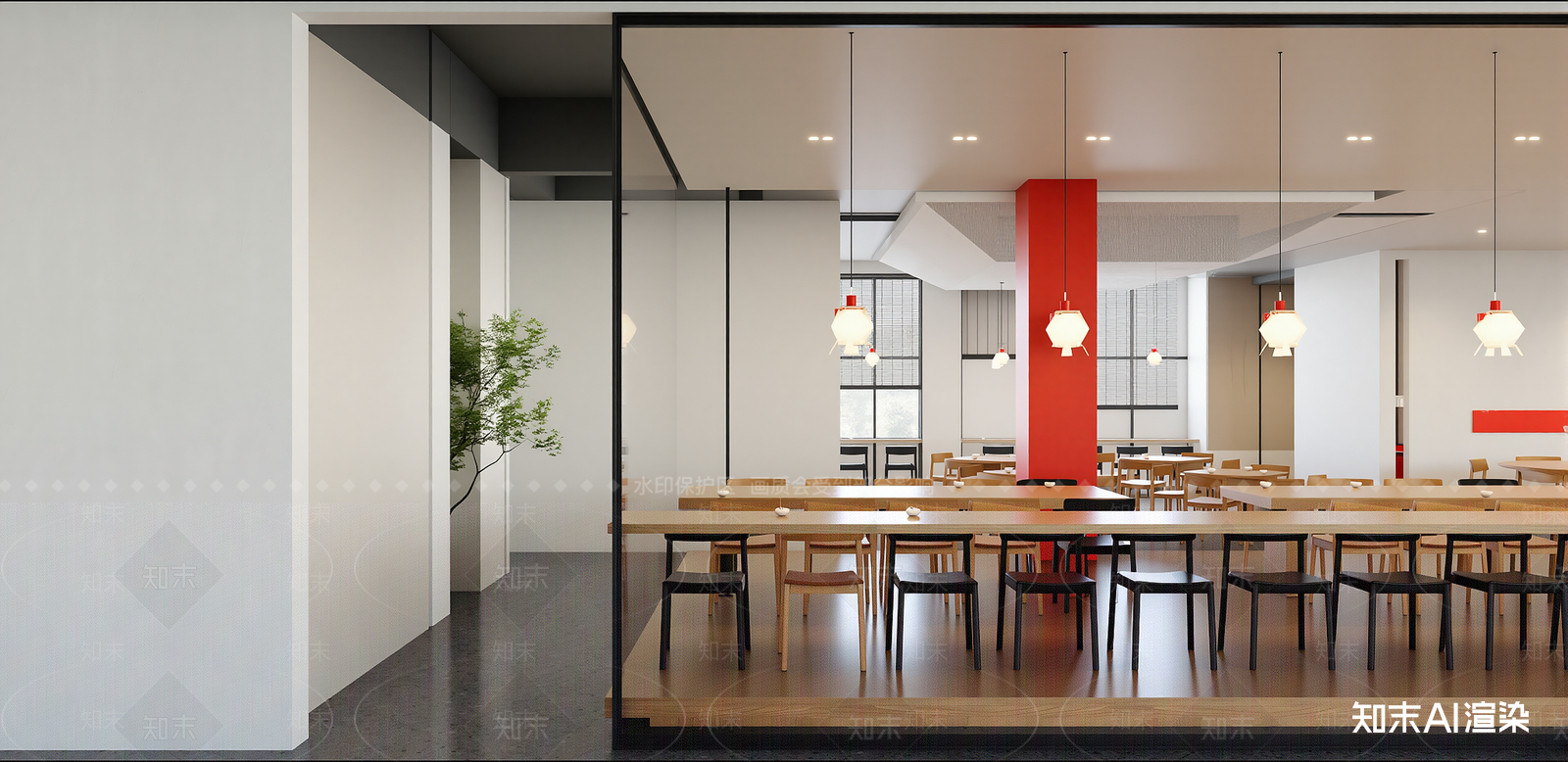 现代快餐店SU模型下载【ID:1215955224】