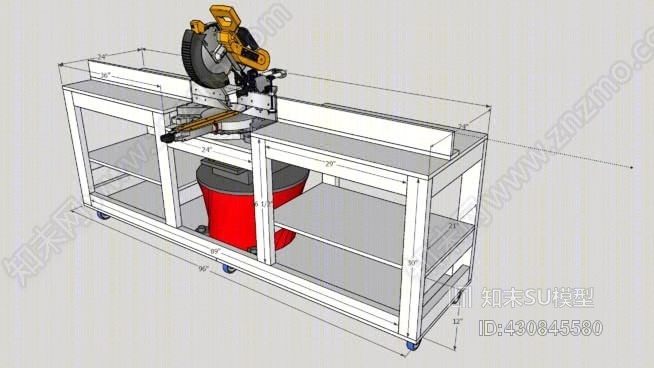 斜切锯台SU模型下载【ID:430845580】