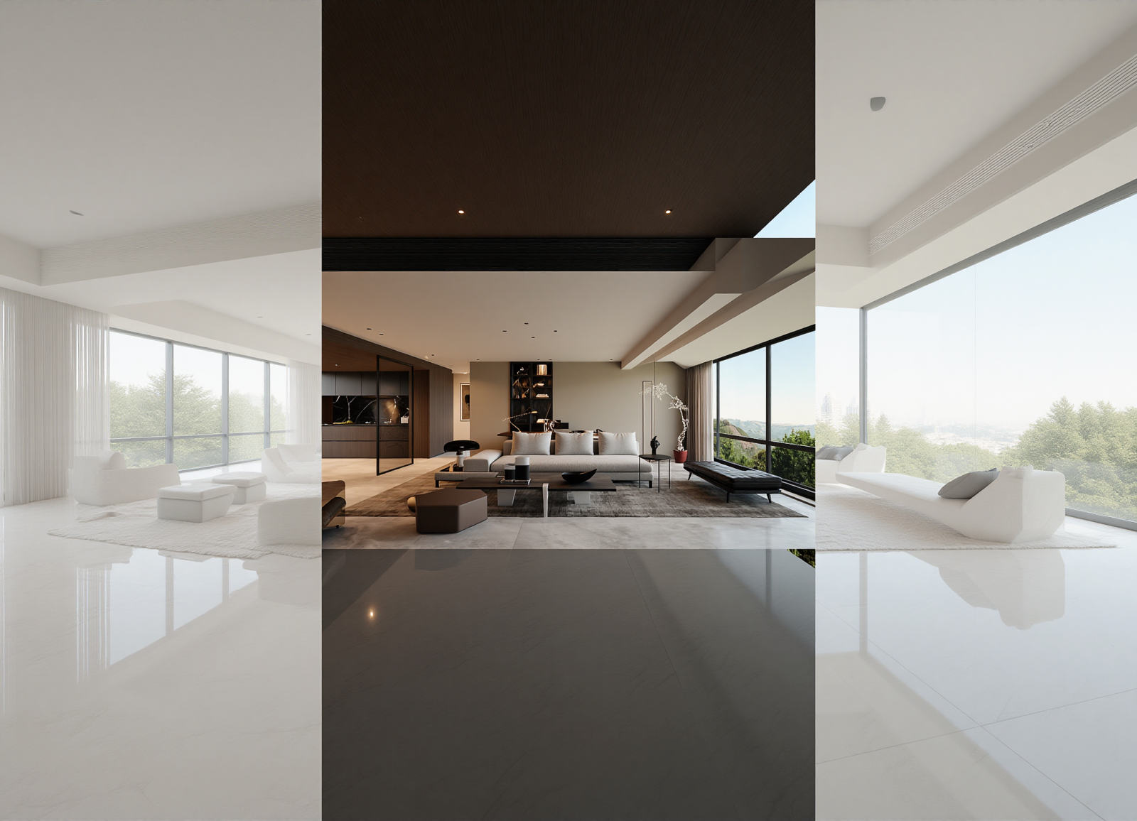 工业风挑空客厅3D模型下载【ID:1214292424】