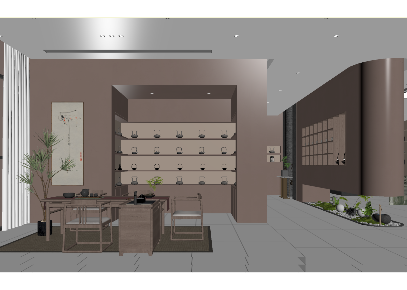 新中式茶馆3D模型下载【ID:1214371406】