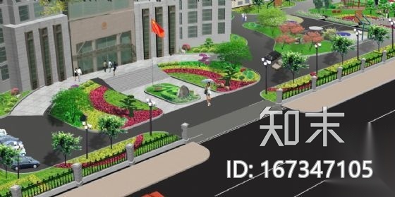 某办公大楼广场园林绿化设计方案施工图下载【ID:167347105】