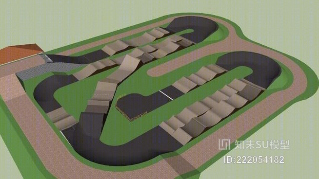 BMX赛车跑道SU模型下载【ID:222054182】