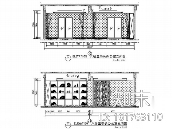 [北京]高新技术科技园金融中介机构现代办公楼装修施工...cad施工图下载【ID:161763110】