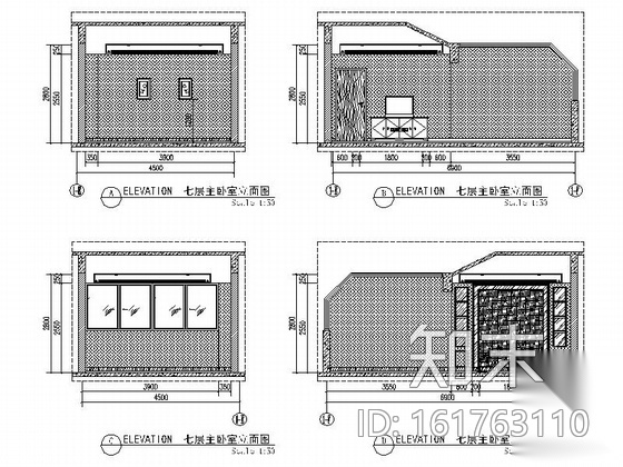 [北京]高新技术科技园金融中介机构现代办公楼装修施工...cad施工图下载【ID:161763110】