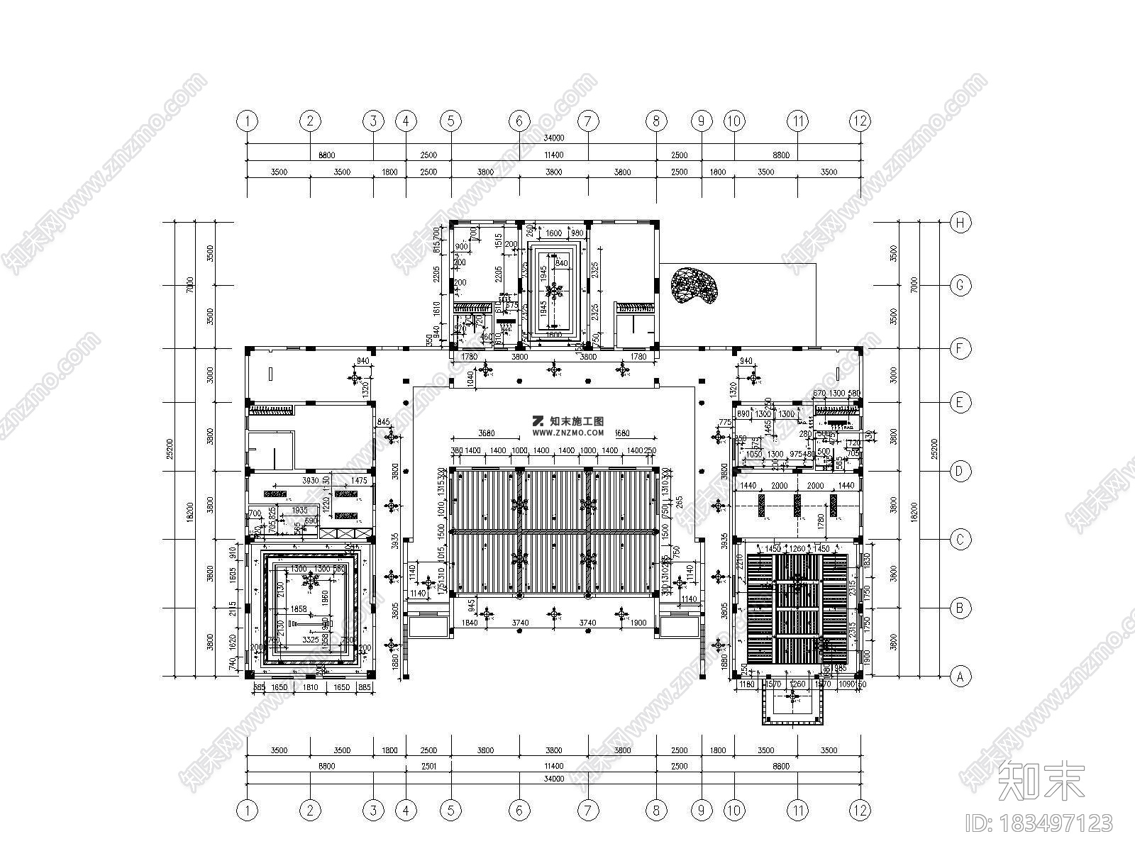 中式别墅cad施工图附效果图全套下载施工图下载【ID:183497123】