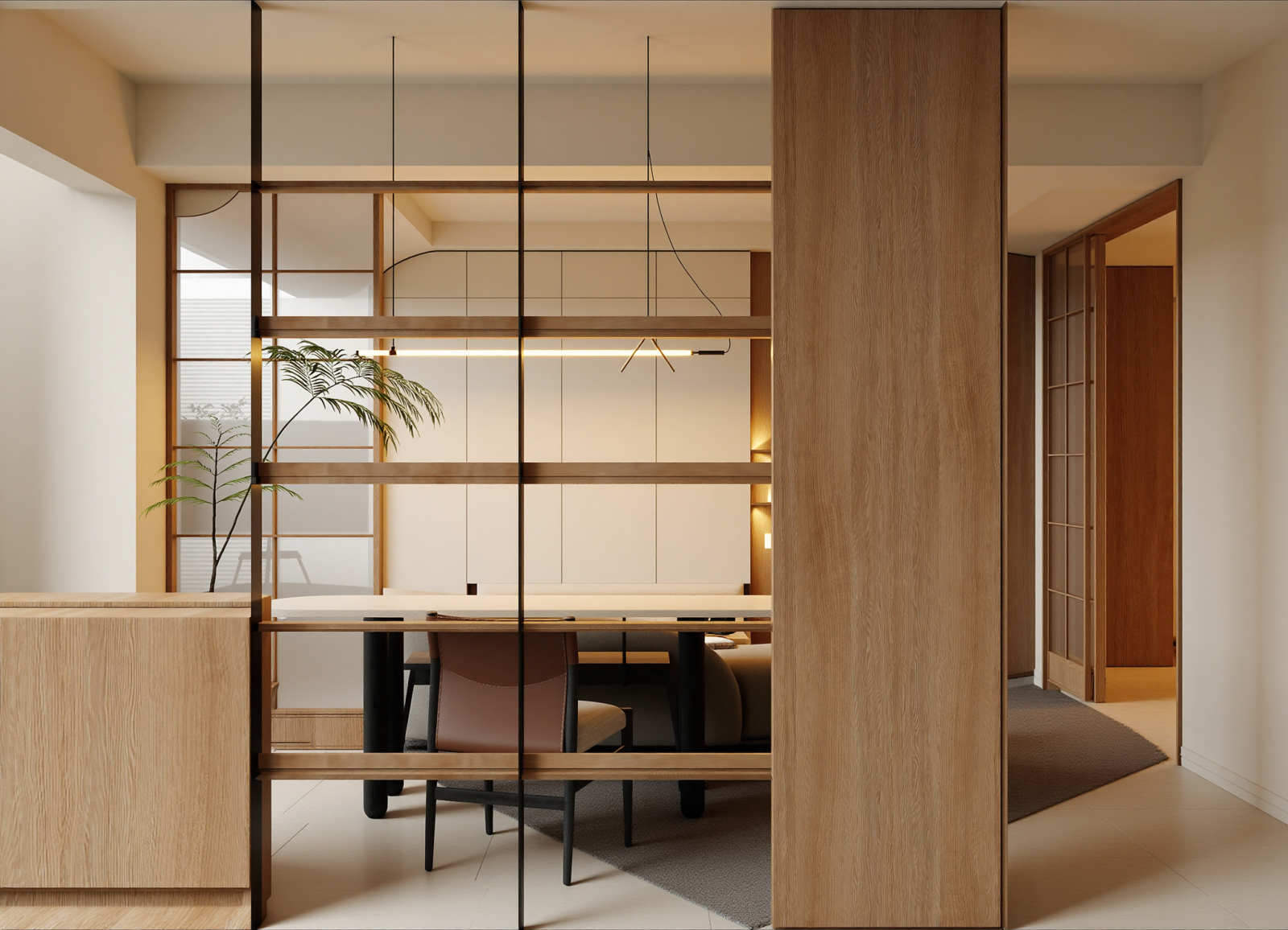 日式家居餐厅3D模型下载【ID:1214791471】