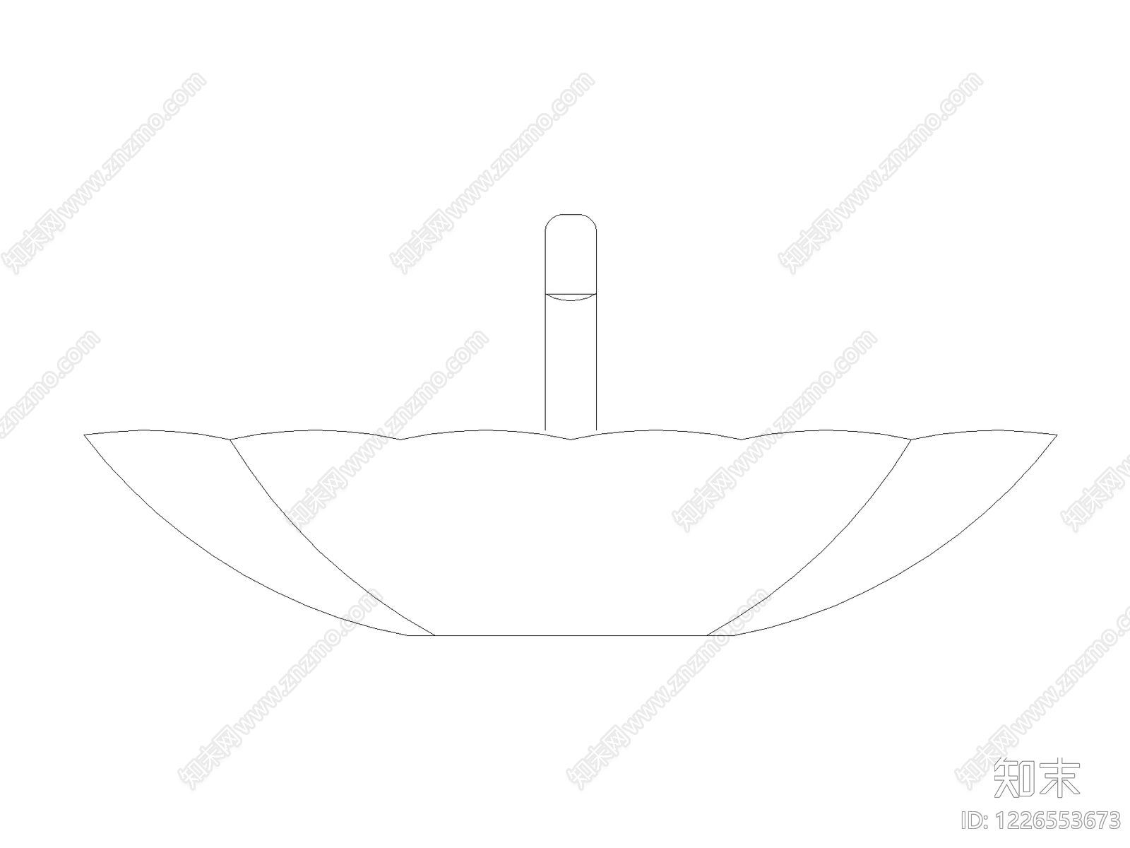 遮阳伞CAD图纸