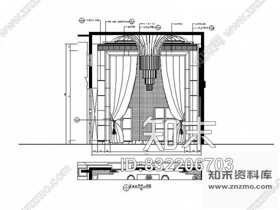 图块/节点别墅正餐厅立面图cad施工图下载【ID:832206703】