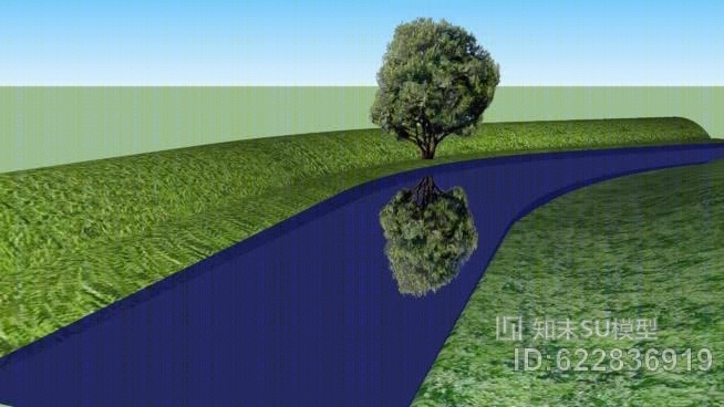 River银行的柳树SU模型下载【ID:622836919】