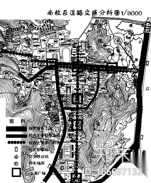 湖南某校园景观规划设计cad施工图下载【ID:166697132】
