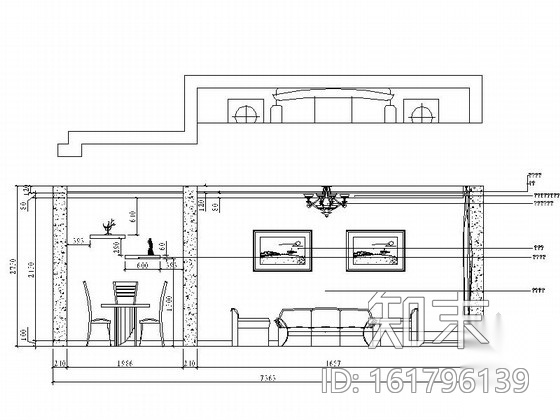 现代简洁风格两居室装修图（含效果图）cad施工图下载【ID:161796139】