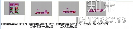 [广东]温泉景区休闲会所室内装修施工图（含物料表）cad施工图下载【ID:161820198】