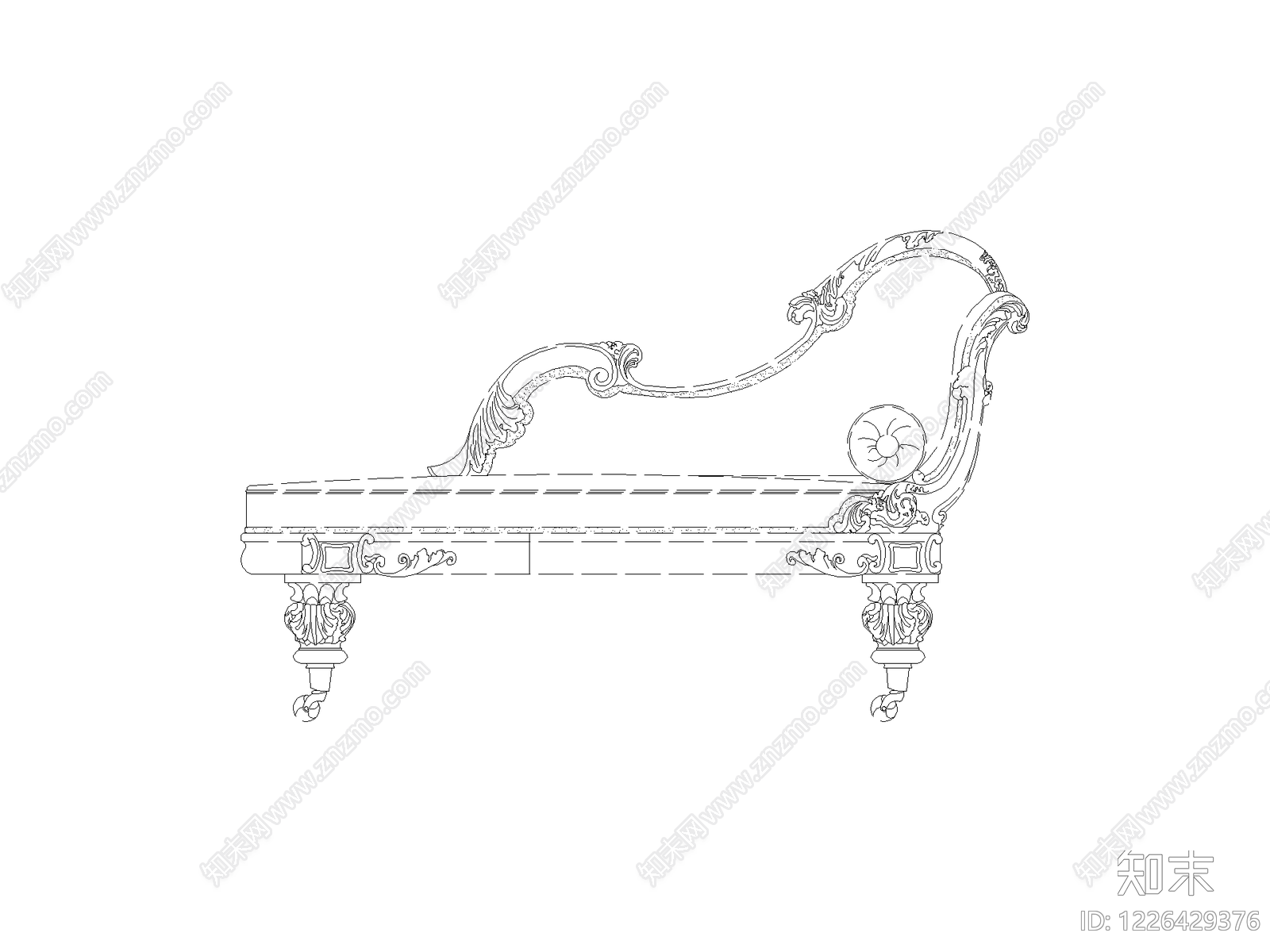沙发cad施工图下载【ID:1226429376】