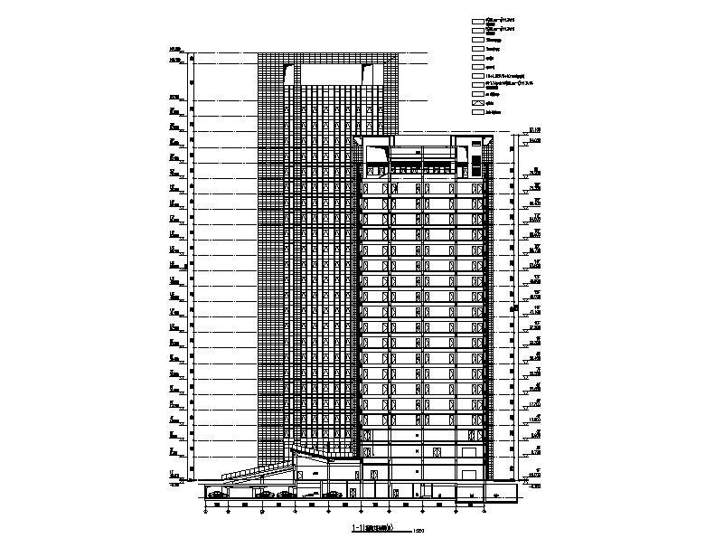 [浙江]超高层塔式连廊办公楼建筑施工图施工图下载【ID:149960139】