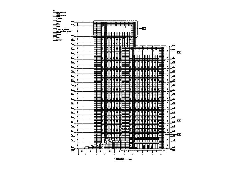 [浙江]超高层塔式连廊办公楼建筑施工图施工图下载【ID:149960139】