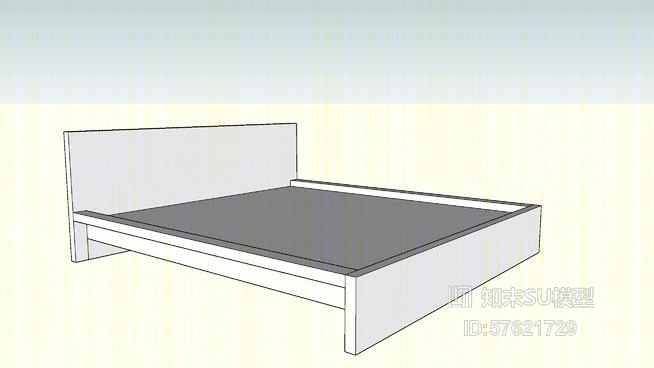 双人床SU模型下载【ID:57621729】