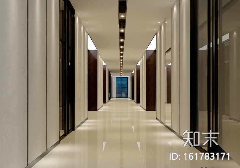 现代风格民发集团办公空间设计施工图（附效果图）cad施工图下载【ID:161783171】