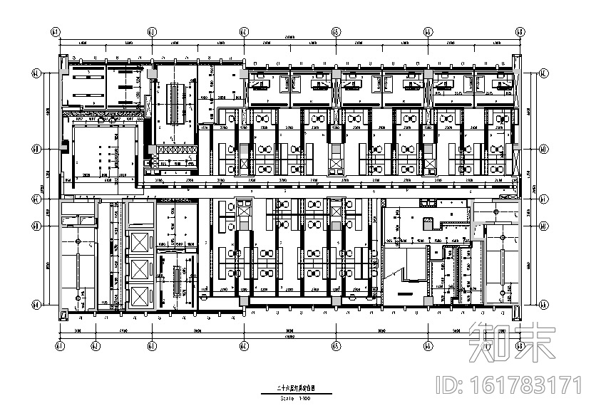 现代风格民发集团办公空间设计施工图（附效果图）cad施工图下载【ID:161783171】