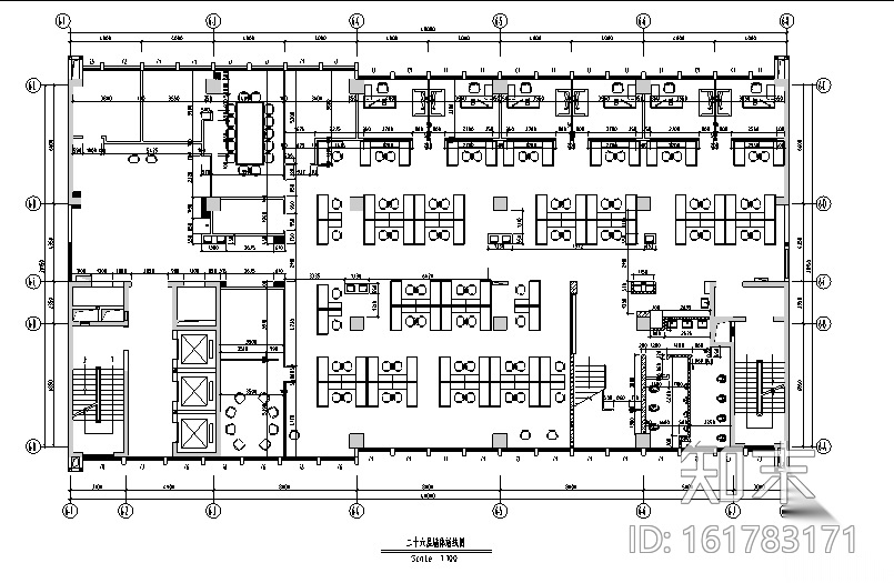 现代风格民发集团办公空间设计施工图（附效果图）cad施工图下载【ID:161783171】