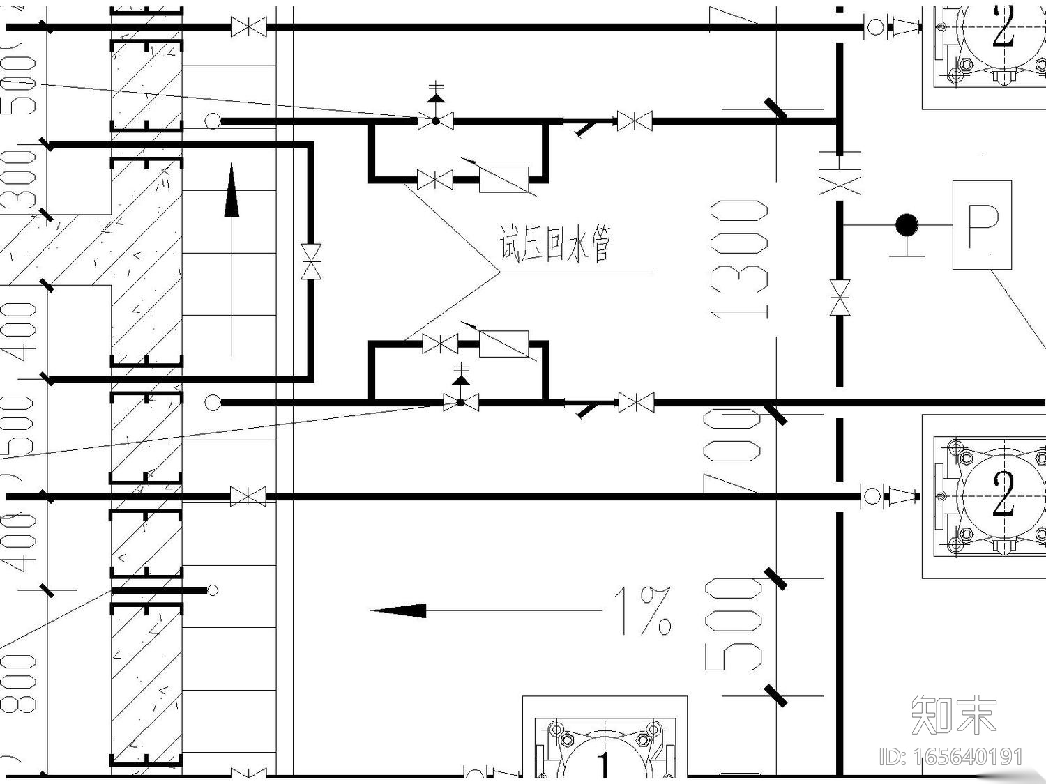 [河南]新钢棚户区改造工程路东区建筑给排水图（含污水系...cad施工图下载【ID:165640191】