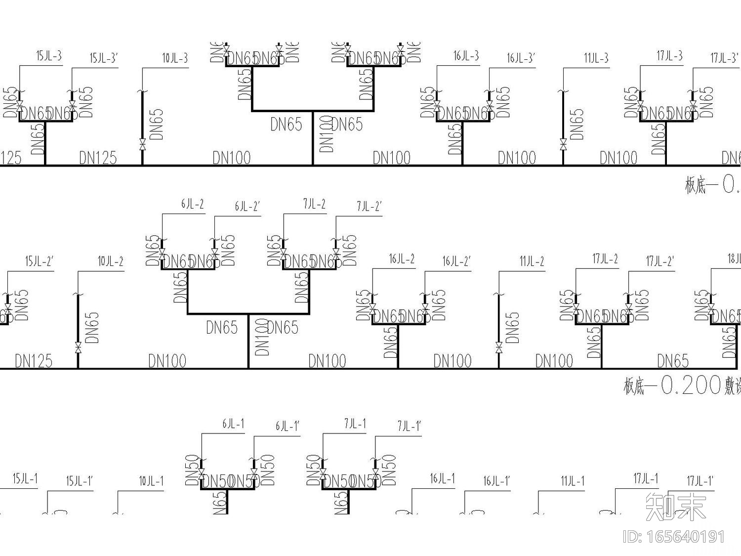 [河南]新钢棚户区改造工程路东区建筑给排水图（含污水系...cad施工图下载【ID:165640191】