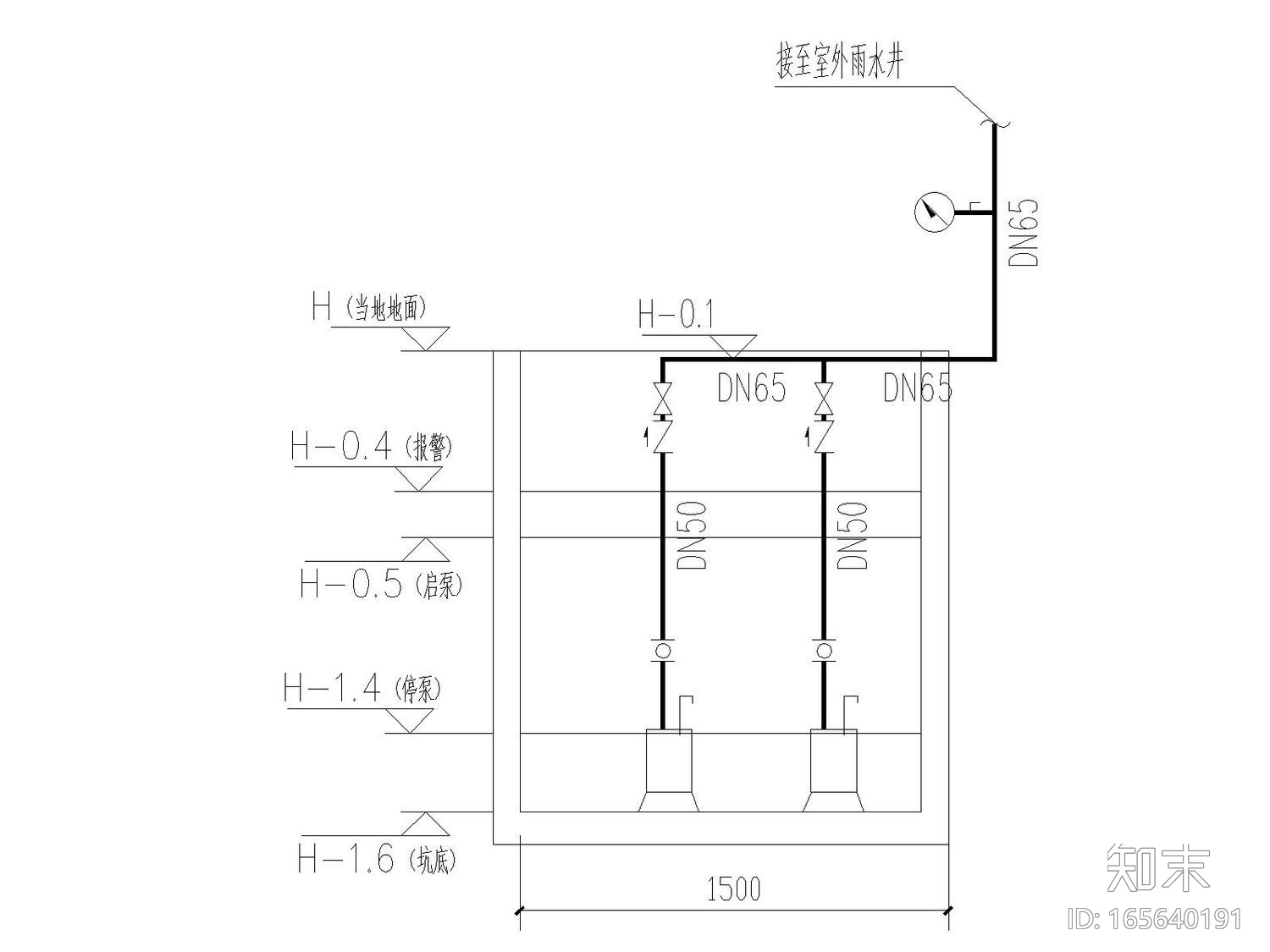 [河南]新钢棚户区改造工程路东区建筑给排水图（含污水系...cad施工图下载【ID:165640191】