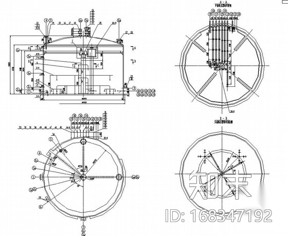 3000M3原油沉降罐图纸cad施工图下载【ID:168347192】